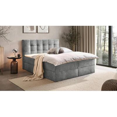 Milino Boxbett, Grau, Kunststoff, H3, Höhe ca. 25 cm, 140x200 cm, Bettkasten, gepolstertes Kopfteil, Topper durchgehend, in verschiedenen Größen erhältlich, Matratze geteilt, Schlafzimmer, Betten, Boxspringbetten Milino Boxbett, Grau, Kunststoff, H3, Höhe ca. 25 cm, 140x200 cm, Bettkasten, gepolstertes Kopfteil, Topper durchgehend, in verschiedenen Größen erhältlich, Matratze geteilt, Schlafzimmer, Betten, Boxspringbetten