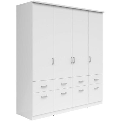 Boxxx Kleiderschrank, Weiß, Holzwerkstoff, 4 Fächer, 8 Schublade(n) Schubladen, 181x199x58 cm, FSC Mix, in verschiedenen Größen erhältlich, Schlafzimmer, Komplette Schlafzimmer und Serien, Schlafzimmerserien Boxxx Kleiderschrank, Weiß, Holzwerkstoff, 4 Fächer, 8 Schublade(n) Schubladen, 181x199x58 cm, FSC Mix, in verschiedenen Größen erhältlich, Schlafzimmer, Komplette Schlafzimmer und Serien, Schlafzimmerserien