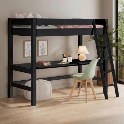 P & B Hochbett, Schwarz, Holz, Kiefer, massiv, links montierbar, rechts montierbar, 216x209x180 cm, FSC Mix, Babymöbel & Kindermöbel, Kinderzimmer & Jugendzimmer, Kinderbetten, Hochbetten P & B Hochbett, Schwarz, Holz, Kiefer, massiv, links montierbar, rechts montierbar, 216x209x180 cm, FSC Mix, Babymöbel & Kindermöbel, Kinderzimmer & Jugendzimmer, Kinderbetten, Hochbetten