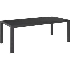 Ambia Garden Gartentisch, Schwarz, Metall, Kunststoff, rechteckig, Flachrohr, 210x74x100 cm, Gartenmöbel, Gartentische, Gartentische Ambia Garden Gartentisch, Schwarz, Metall, Kunststoff, rechteckig, Flachrohr, 210x74x100 cm, Gartenmöbel, Gartentische, Gartentische