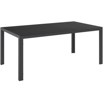 Ambia Garden Gartentisch, Schwarz, Metall, Kunststoff, rechteckig, Flachrohr, 180x74x100 cm, Gartenmöbel, Gartentische, Gartentische Ambia Garden Gartentisch, Schwarz, Metall, Kunststoff, rechteckig, Flachrohr, 180x74x100 cm, Gartenmöbel, Gartentische, Gartentische