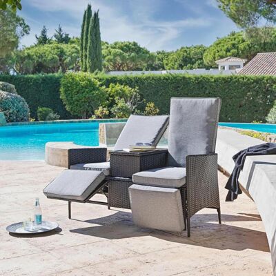 Luca Bessoni Balkonset, Grau, Metall, Kunststoff, 141x59x109 cm, Rückenlehne mehrfach verstellbar, geeignet für Balkon, Gartenmöbel, Gartengarnituren, Balkonmöbel-Sets Luca Bessoni Balkonset, Grau, Metall, Kunststoff, 141x59x109 cm, Rückenlehne mehrfach verstellbar, geeignet für Balkon, Gartenmöbel, Gartengarnituren, Balkonmöbel-Sets
