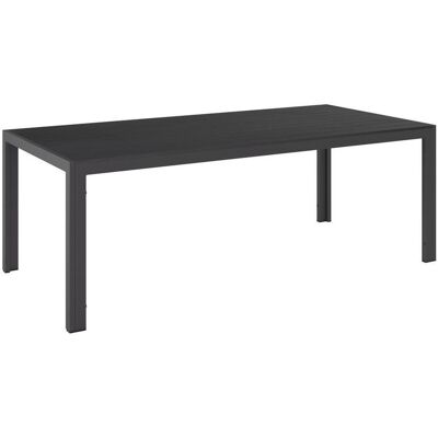 Ambia Garden Gartentisch, Schwarz, Metall, Kunststoff, rechteckig, Flachrohr, 210x74x100 cm, Gartenmöbel, Gartentische, Gartentische Ambia Garden Gartentisch, Schwarz, Metall, Kunststoff, rechteckig, Flachrohr, 210x74x100 cm, Gartenmöbel, Gartentische, Gartentische