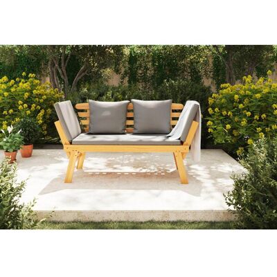 Ambia Garden Gartenbank, Grau, Akaziefarben, Holz, Textil, Akazie, massiv, Füllung: Polyester, 198x78x68 cm, FSC 100%, Holzmöbel, Sitzgelegenheiten Holz, Holzbänke, Gartenbänke Holz Ambia Garden Gartenbank, Grau, Akaziefarben, Holz, Textil, Akazie, massiv, Füllung: Polyester, 198x78x68 cm, FSC 100%, Holzmöbel, Sitzgelegenheiten Holz, Holzbänke, Gartenbänke Holz