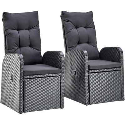 Luca Bessoni Loungesessel, Schwarz, Metall, Kunststoff, Füllung: Schaumstoff, 57x105x73 cm, Gartenmöbel, Loungemöbel, Loungesessel Luca Bessoni Loungesessel, Schwarz, Metall, Kunststoff, Füllung: Schaumstoff, 57x105x73 cm, Gartenmöbel, Loungemöbel, Loungesessel