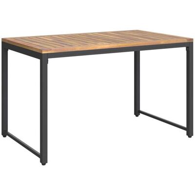 Ambia Garden Loungetisch, Naturfarben, Schwarz, Holz, Metall, Akazie, vollmassiv, rechteckig, 100x42x60 cm, Gartenmöbel, Gartentische Ambia Garden Loungetisch, Naturfarben, Schwarz, Holz, Metall, Akazie, vollmassiv, rechteckig, 100x42x60 cm, Gartenmöbel, Gartentische
