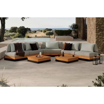 Ambia Garden Loungegarnitur, Schwarz, Teakfarben, Holz, Metall, 5-teilig, Teakholz,Teakholz, Füllung: Komfortschaum,Komfortschaum,Komfortschaum, Eckteil, 333x333 cm, ISO 9001, Bsci, FSC 100%, lichtecht, wetterbeständig, Gartenmöbel, Loungemöbel, Loungegar Ambia Garden Loungegarnitur, Schwarz, Teakfarben, Holz, Metall, 5-teilig, Teakholz,Teakholz, Füllung: Komfortschaum,Komfortschaum,Komfortschaum, Eckteil, 333x333 cm, ISO 9001, Bsci, FSC 100%, lichtecht, wetterbeständig, Gartenmöbel, Loungemöbel, Loungegar