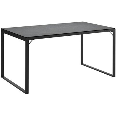 Ambia Garden Gartentisch, Anthrazit, Metall, Glas, rechteckig, U-Form, 140x69x80 cm, Gartenmöbel, Gartentische, Gartentische Ambia Garden Gartentisch, Anthrazit, Metall, Glas, rechteckig, U-Form, 140x69x80 cm, Gartenmöbel, Gartentische, Gartentische