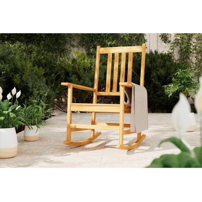 Ambia Garden Gartenschaukelstuhl, Akaziefarben, Holz, Akazie, massiv, 67x112x89 cm, FSC 100%, Wippfunktion, Gartenmöbel, Gartenschaukeln, Hängesessel Ambia Garden Gartenschaukelstuhl, Akaziefarben, Holz, Akazie, massiv, 67x112x89 cm, FSC 100%, Wippfunktion, Gartenmöbel, Gartenschaukeln, Hängesessel