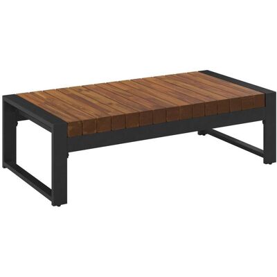 Ambia Garden Loungetisch, Schwarz, Holz, Metall, Akazie, Hartholz, rechteckig, eckig, 110x33x60 cm, Gartenmöbel, Loungemöbel, Lounge-Serien Ambia Garden Loungetisch, Schwarz, Holz, Metall, Akazie, Hartholz, rechteckig, eckig, 110x33x60 cm, Gartenmöbel, Loungemöbel, Lounge-Serien