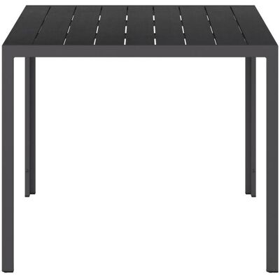Ambia Garden Gartentisch, Schwarz, Metall, Kunststoff, quadratisch, Flachrohr, 90x74x90 cm, Gartenmöbel, Gartentische, Gartentische Ambia Garden Gartentisch, Schwarz, Metall, Kunststoff, quadratisch, Flachrohr, 90x74x90 cm, Gartenmöbel, Gartentische, Gartentische