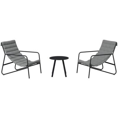 Ambia Garden Gartenset, Anthrazit, Grau, Metall, Textil, 3-teilig, 61x78.5x87.5 cm, geeignet für Balkon, Gartenmöbel, Gartengarnituren, Gartenmöbel-Sets Ambia Garden Gartenset, Anthrazit, Grau, Metall, Textil, 3-teilig, 61x78.5x87.5 cm, geeignet für Balkon, Gartenmöbel, Gartengarnituren, Gartenmöbel-Sets