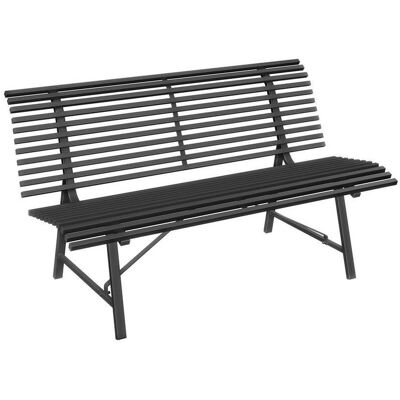 Ambia Garden Gartenbank, Anthrazit, Metall, 150x81x70 cm, mit Rückenlehne, Gartenmöbel, Gartenbänke, Gartenbänke Ambia Garden Gartenbank, Anthrazit, Metall, 150x81x70 cm, mit Rückenlehne, Gartenmöbel, Gartenbänke, Gartenbänke