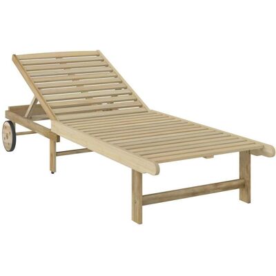 Ambia Garden Gartenliege, Akaziefarben, Holz, Akazie, teilmassiv, 188x70x71 cm, FSC 100%, Räder am Kopfende, Rückenlehne verstellbar, Holzmöbel, Sitzgelegenheiten Holz, Gartenliegen Holz Ambia Garden Gartenliege, Akaziefarben, Holz, Akazie, teilmassiv, 188x70x71 cm, FSC 100%, Räder am Kopfende, Rückenlehne verstellbar, Holzmöbel, Sitzgelegenheiten Holz, Gartenliegen Holz