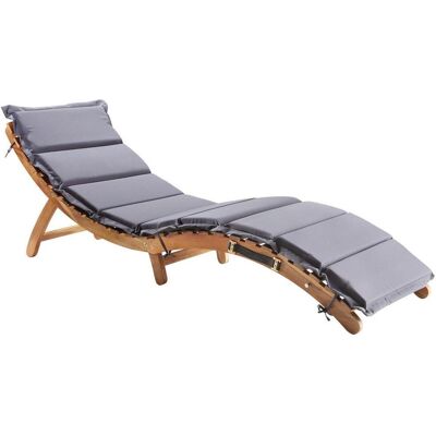 Ambia Garden Gartenliege, Akaziefarben, Dunkelgrau, Holz, Textil, Akazie, massiv, Füllung: Schaumstoff, 168x55x54 cm, klappbar, Holzmöbel, Sitzgelegenheiten Holz, Gartenliegen Holz Ambia Garden Gartenliege, Akaziefarben, Dunkelgrau, Holz, Textil, Akazie, massiv, Füllung: Schaumstoff, 168x55x54 cm, klappbar, Holzmöbel, Sitzgelegenheiten Holz, Gartenliegen Holz