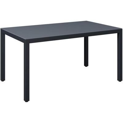 Ambia Garden Gartentisch, Dunkelgrau, Metall, Glas, rechteckig, eckig, 150x75.5x90 cm, gastro- und objekttauglich, regenabweisend, Gartenmöbel, Gartentische, Gartentische Ambia Garden Gartentisch, Dunkelgrau, Metall, Glas, rechteckig, eckig, 150x75.5x90 cm, gastro- und objekttauglich, regenabweisend, Gartenmöbel, Gartentische, Gartentische