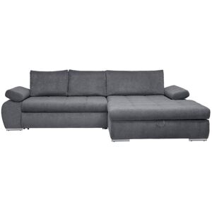 Carryhome Graues Ecksofa mit Schlafmöglichkeit - Sofagruppe Carryhome Graues Ecksofa mit Schlafmöglichkeit - Sofagruppe