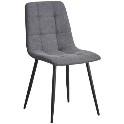 Stylife Stuhl, Grau, Schwarz, Metall, Textil, konisch, 45x87x54 cm, Esszimmer, Stühle, Polsterstühle Stylife Stuhl, Grau, Schwarz, Metall, Textil, konisch, 45x87x54 cm, Esszimmer, Stühle, Polsterstühle