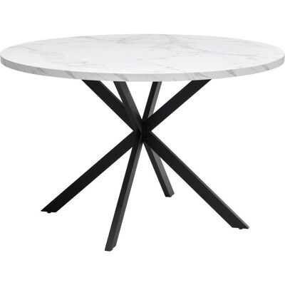 Mid.you Esstisch, Schwarz, Weiß, Metall, Holzwerkstoff, rund, Flachrohr, 120x75x120 cm, Bsci, Esszimmer, Esstische, Esstische rund Mid.you Esstisch, Schwarz, Weiß, Metall, Holzwerkstoff, rund, Flachrohr, 120x75x120 cm, Bsci, Esszimmer, Esstische, Esstische rund