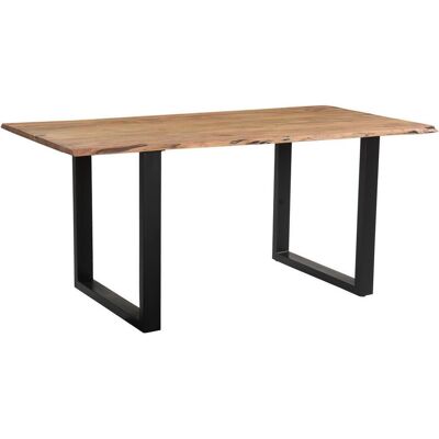 Linea Natura Esstisch, Schwarz, Akaziefarben, Holz, Akazie, Hartholz, rechteckig, U-Form, 85x76x160 cm, Esszimmer, Esstische, Esstische Linea Natura Esstisch, Schwarz, Akaziefarben, Holz, Akazie, Hartholz, rechteckig, U-Form, 85x76x160 cm, Esszimmer, Esstische, Esstische