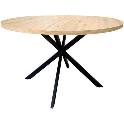 Mid.you Esstisch, Schwarz, Eichefarben, Metall, Holzwerkstoff, rund, Flachrohr, 120x75x120 cm, Bsci, Esszimmer, Esstische, Esstische rund Mid.you Esstisch, Schwarz, Eichefarben, Metall, Holzwerkstoff, rund, Flachrohr, 120x75x120 cm, Bsci, Esszimmer, Esstische, Esstische rund