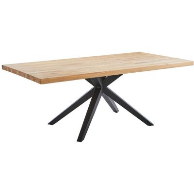 Linea Natura Esstisch, Eichefarben, Holz, Asteiche, massiv, rechteckig, Sternfuß, 90x75x180 cm, Holzmöbel, Holztische, Esstische Holz, Massivholztische Linea Natura Esstisch, Eichefarben, Holz, Asteiche, massiv, rechteckig, Sternfuß, 90x75x180 cm, Holzmöbel, Holztische, Esstische Holz, Massivholztische