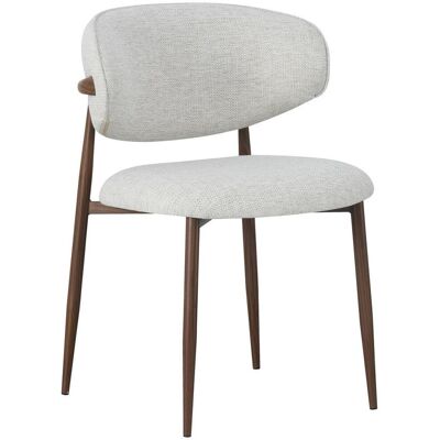Novel Stuhl, Beige, Walnussfarben, Metall, Textil, Rundrohr, 53x79x58 cm, Esszimmer, Stühle, Polsterstühle Novel Stuhl, Beige, Walnussfarben, Metall, Textil, Rundrohr, 53x79x58 cm, Esszimmer, Stühle, Polsterstühle
