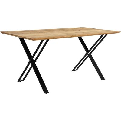 Linea Natura Esstisch, Schwarz, Akaziefarben, Holz, Metall, Akazie, Hartholz, rechteckig, X-Form, 85x76x160 cm, Fsc, Esszimmer, Esstische, Esstische Linea Natura Esstisch, Schwarz, Akaziefarben, Holz, Metall, Akazie, Hartholz, rechteckig, X-Form, 85x76x160 cm, Fsc, Esszimmer, Esstische, Esstische