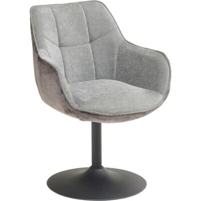 Livetastic Armlehnstuhl, Grau, Schwarz, Metall, Textil, rund, 63x87x64 cm, Sitzfläche 360° drehbar, Esszimmer, Stühle, Polsterstühle Livetastic Armlehnstuhl, Grau, Schwarz, Metall, Textil, rund, 63x87x64 cm, Sitzfläche 360° drehbar, Esszimmer, Stühle, Polsterstühle