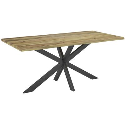 Mid.you Esstisch, Teakfarben, Holz, Metall, Akazie, massiv, rechteckig, X-Form, 85x78x160 cm, FSC 100%, Holzmöbel, Holztische, Esstische Holz, Massivholztische Mid.you Esstisch, Teakfarben, Holz, Metall, Akazie, massiv, rechteckig, X-Form, 85x78x160 cm, FSC 100%, Holzmöbel, Holztische, Esstische Holz, Massivholztische