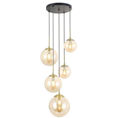 Novel Hängeleuchte, Schwarz, Goldfarben, Bernsteinfarben, Metall, Glas, rund, 120 cm, RoHS, CE, Lampen & Leuchten, Innenbeleuchtung, Hängeleuchten, Pendelleuchten Novel Hängeleuchte, Schwarz, Goldfarben, Bernsteinfarben, Metall, Glas, rund, 120 cm, RoHS, CE, Lampen & Leuchten, Innenbeleuchtung, Hängeleuchten, Pendelleuchten