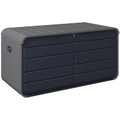 Ambia Garden Kissenbox, Anthrazit, Hellgrau, Metall, Kunststoff, 173x86x82 cm, Deckel, Rollen, rollbar, Tragegriff, UV-beständig, Gasdruckfeder, Gartenzubehör, Kissenboxen Ambia Garden Kissenbox, Anthrazit, Hellgrau, Metall, Kunststoff, 173x86x82 cm, Deckel, Rollen, rollbar, Tragegriff, UV-beständig, Gasdruckfeder, Gartenzubehör, Kissenboxen