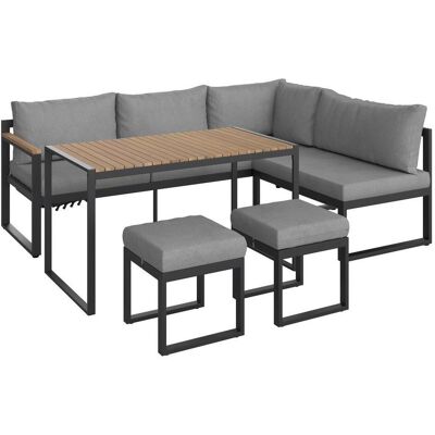 Ambia Garden Gartengarnitur, Anthrazit, Grau, Akaziefarben, Holz, Metall, Textil, Akazie, massiv, Füllung: Komfortschaum,Komfortschaum,Komfortschaum, 213x160 cm, Sitzfläche klappbar, Gartenmöbel, Gartengarnituren, Gartenmöbel-Sets Ambia Garden Gartengarnitur, Anthrazit, Grau, Akaziefarben, Holz, Metall, Textil, Akazie, massiv, Füllung: Komfortschaum,Komfortschaum,Komfortschaum, 213x160 cm, Sitzfläche klappbar, Gartenmöbel, Gartengarnituren, Gartenmöbel-Sets