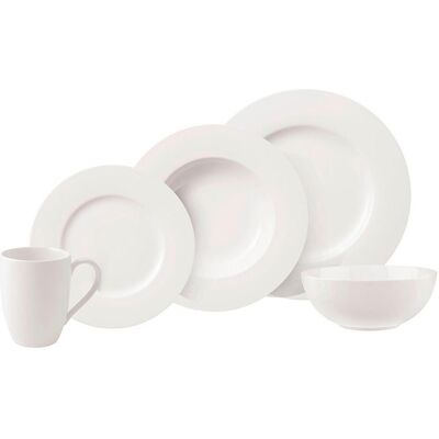 Villeroy & Boch Kombiservice, Weiß, Keramik, 20-teilig, Uni, 300 ml,500 ml, Geschirr, Geschirrsets, Kombiservice Villeroy & Boch Kombiservice, Weiß, Keramik, 20-teilig, Uni, 300 ml,500 ml, Geschirr, Geschirrsets, Kombiservice