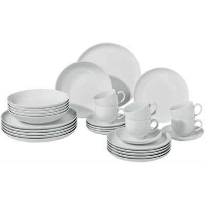 Seltmann Weiden Kombiservice, Weiß, Keramik, 30-teilig, Made in Germany, Geschirr, Geschirrsets, Kombiservice Seltmann Weiden Kombiservice, Weiß, Keramik, 30-teilig, Made in Germany, Geschirr, Geschirrsets, Kombiservice