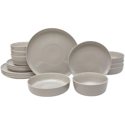 Novel Kombiservice, Grau, Keramik, 24-teilig, Uni, 550 ml, Lfgb, lebensmittelecht, Geschirr, Geschirrsets, Kombiservice Novel Kombiservice, Grau, Keramik, 24-teilig, Uni, 550 ml, Lfgb, lebensmittelecht, Geschirr, Geschirrsets, Kombiservice