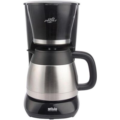 Silva Homeline Thermo-Kaffeemaschine, Schwarz, Edelstahlfarben, Metall, 1 l,1000 ml, 17.8x32.4x26.2 cm, Warmhalteplatte, rutschfester Stand, Kochgeschirr, Küchengeräte, Kaffeemaschinen & Milchschäumer Silva Homeline Thermo-Kaffeemaschine, Schwarz, Edelstahlfarben, Metall, 1 l,1000 ml, 17.8x32.4x26.2 cm, Warmhalteplatte, rutschfester Stand, Kochgeschirr, Küchengeräte, Kaffeemaschinen & Milchschäumer