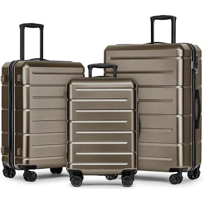 Novel Reisekofferset, Braun, Metall, Kunststoff, Textil, 3-teilig, Bsci, 360°-Rollensystem, TSA-Schloss, Tragehenkel, verstellbarer Schultergurt, Netzfach, Freizeit & Co, Koffer & Taschen, Reisekoffer Novel Reisekofferset, Braun, Metall, Kunststoff, Textil, 3-teilig, Bsci, 360°-Rollensystem, TSA-Schloss, Tragehenkel, verstellbarer Schultergurt, Netzfach, Freizeit & Co, Koffer & Taschen, Reisekoffer