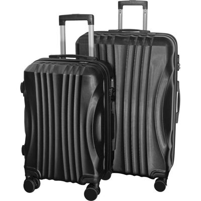 Novel Reisekofferset, Schwarz, Metall, Kunststoff, Textil, 2-teilig, Zahlenschloss, höhenverstellbarer Teleskopgriff, 360°-Rollensystem, Tragehenkel, Freizeit & Co, Koffer & Taschen, Reisekoffer Novel Reisekofferset, Schwarz, Metall, Kunststoff, Textil, 2-teilig, Zahlenschloss, höhenverstellbarer Teleskopgriff, 360°-Rollensystem, Tragehenkel, Freizeit & Co, Koffer & Taschen, Reisekoffer