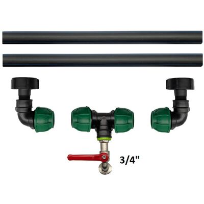 B2B Partner Anschluss an 2 IBC mit 3/4" Ablasshahn B2B Partner Anschluss an 2 IBC mit 3/4" Ablasshahn