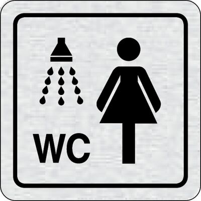 B2B Partner Selbstklebendes Tür-Namensschild - Dusche, WC Damen B2B Partner Selbstklebendes Tür-Namensschild - Dusche, WC Damen