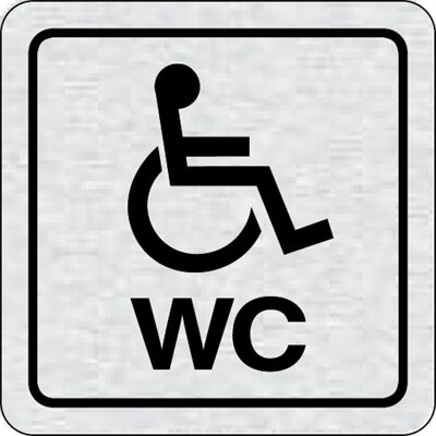 B2B Partner Selbstklebendes Tür-Namensschild - WC Behinderte B2B Partner Selbstklebendes Tür-Namensschild - WC Behinderte