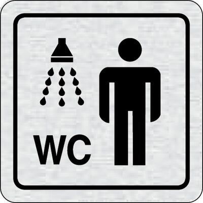 B2B Partner Selbstklebendes Tür-Namensschild - Dusche, WC Herren B2B Partner Selbstklebendes Tür-Namensschild - Dusche, WC Herren