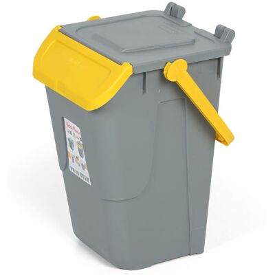 Mobil Plastic Abfallbehälter aus Kunststoff zur Mülltrennung ECOLOGY II, 35 l, grau-gelb Mobil Plastic Abfallbehälter aus Kunststoff zur Mülltrennung ECOLOGY II, 35 l, grau-gelb