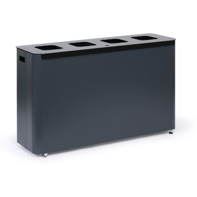 Alda Wertstoffsammler innenbereich, 4 x 60 l, lackierte grau Alda Wertstoffsammler innenbereich, 4 x 60 l, lackierte grau