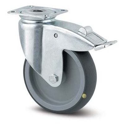 B2B Partner Antistatisches drehbares Armaturenrad TENTE mit Bremse, 75 mm, Scheibe, graues Gummi B2B Partner Antistatisches drehbares Armaturenrad TENTE mit Bremse, 75 mm, Scheibe, graues Gummi