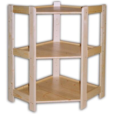 B2B Partner Eckregal aus Holz - 3 Regalböden - 890 x 600 x 335 mm B2B Partner Eckregal aus Holz - 3 Regalböden - 890 x 600 x 335 mm