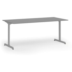 B2B Partner Bürotisch PRIMO BETA, 180x90 cm, graues Metallgestell, Graphit