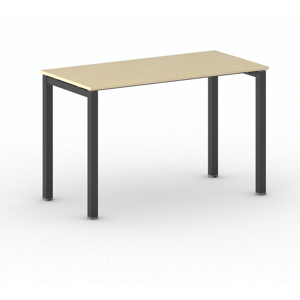 B2B Partner Bürotisch PRIMO SQUARE 120x60 cm, schwarzes Metallgestell, Birke