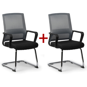 B2B Partner Konferenzstuhl LOW 1+1 GRATIS, grau